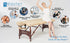 Master Massage 28" Argo Portable Massage Table Package in Cream Upholstery with Walnut Legs