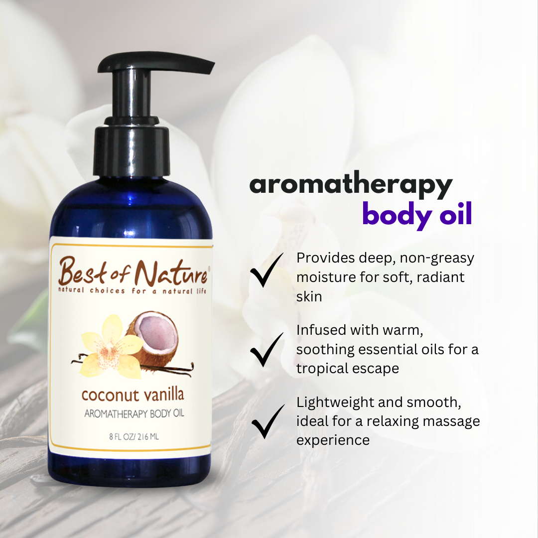 Coconut Vanilla Aromatherapy Massage & Body Oil