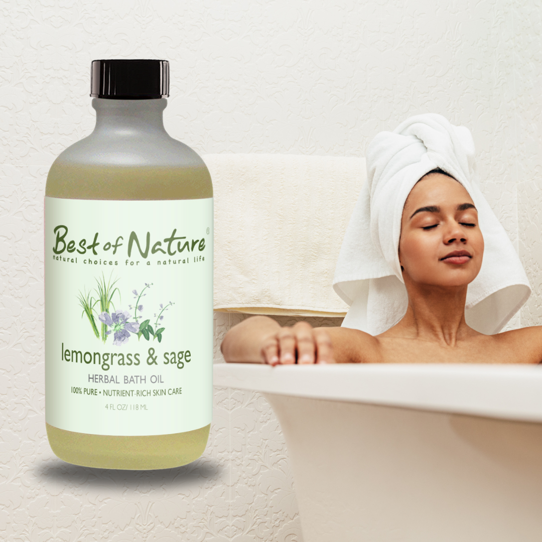 Lemongrass & Sage Herbal Bath Oil