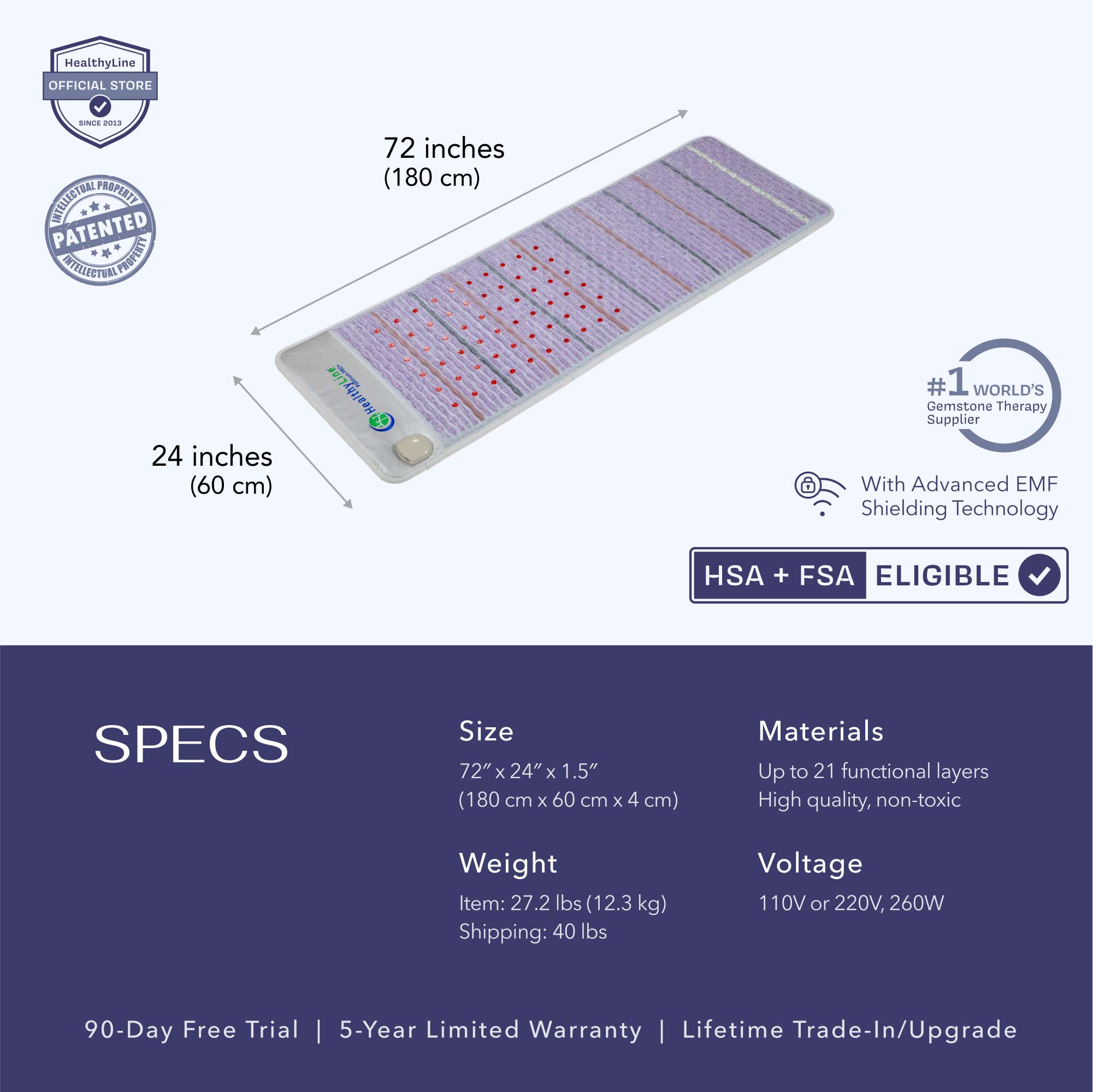 The Platinum Series | PEMF Infrared Heating Mats