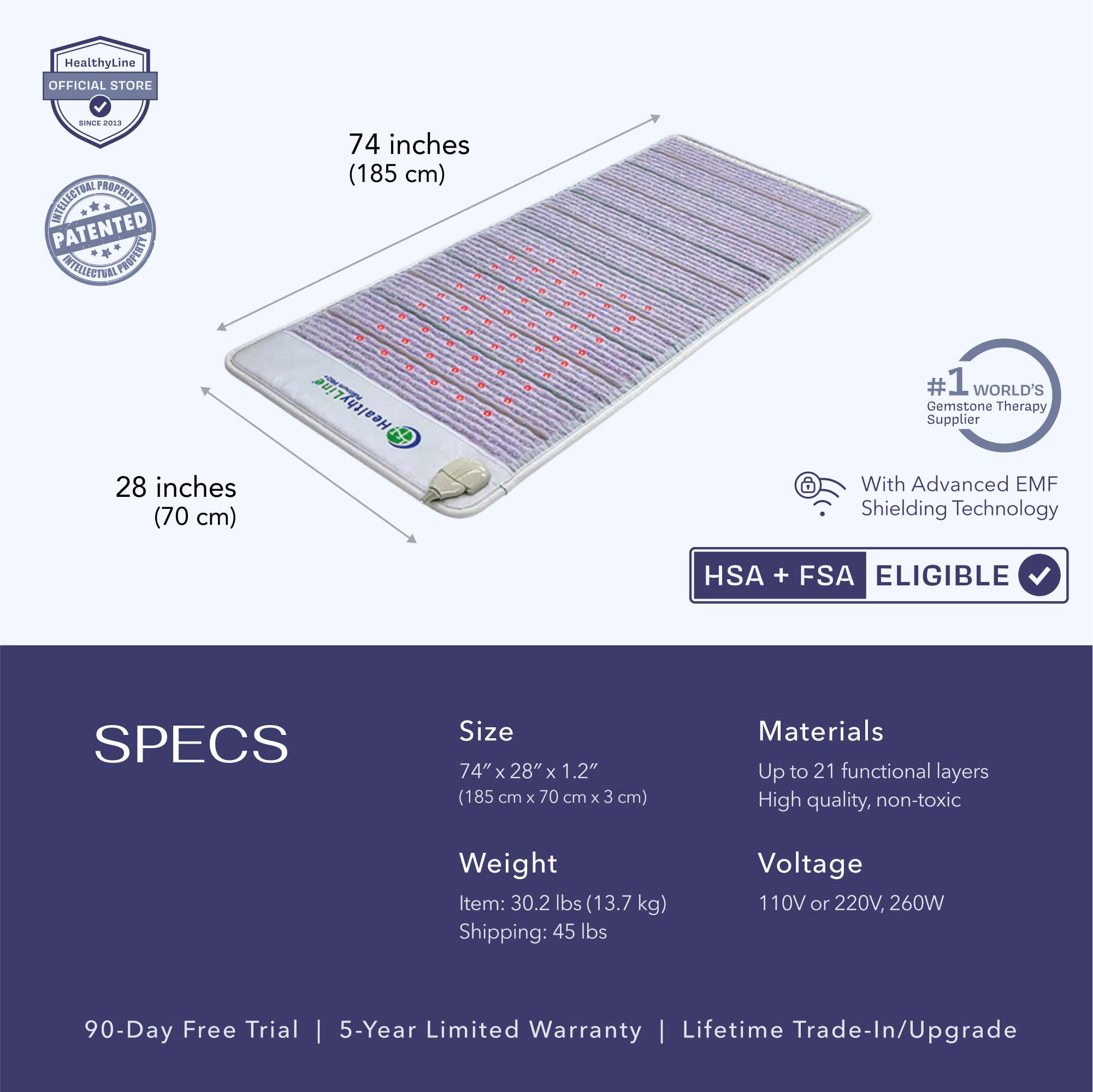 The Platinum Series | PEMF Infrared Heating Mats