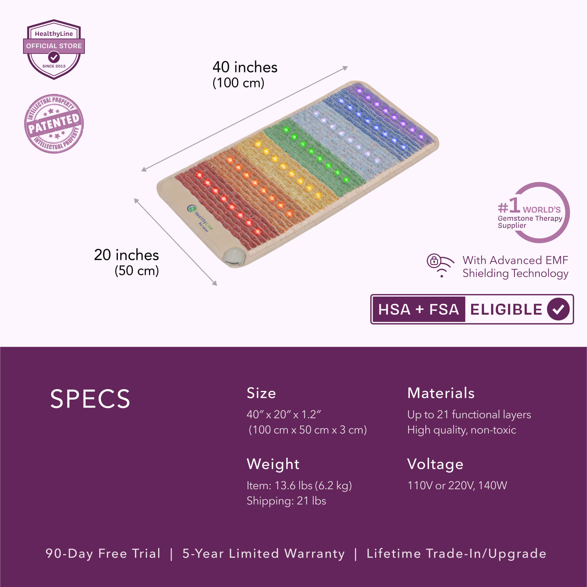 The Rainbow Chakra Series | PEMF Infrared Heating Mats