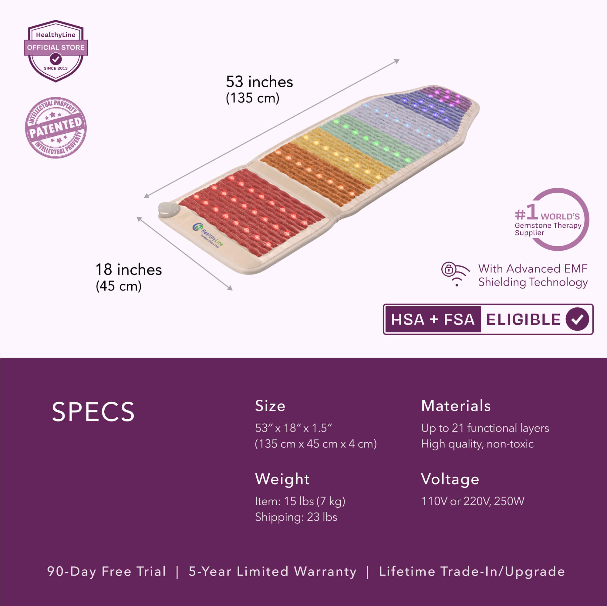 The Rainbow Chakra Series | PEMF Infrared Heating Mats