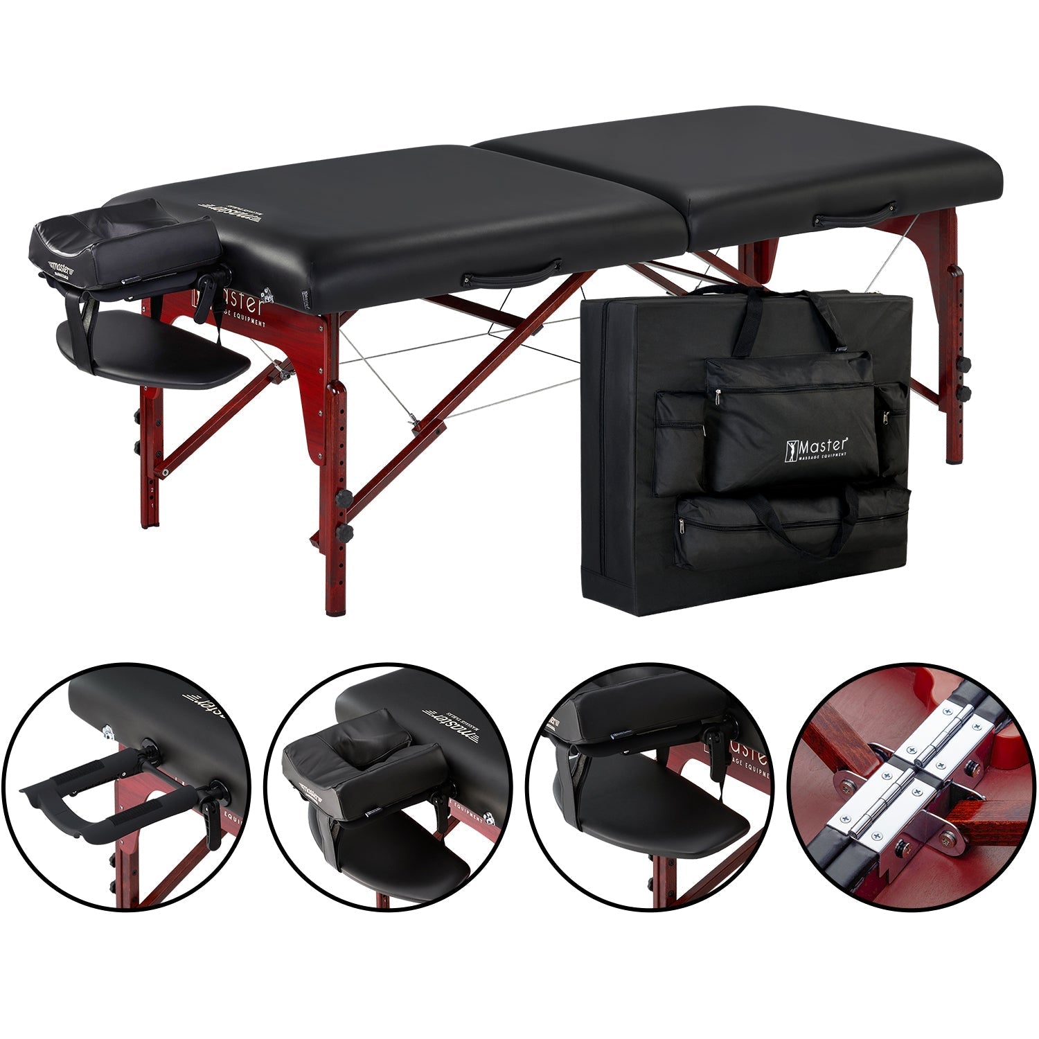 Master Massage 31" Extra Wide Montclair Pro Memory Foam Portable Massage Table Package with Reiki