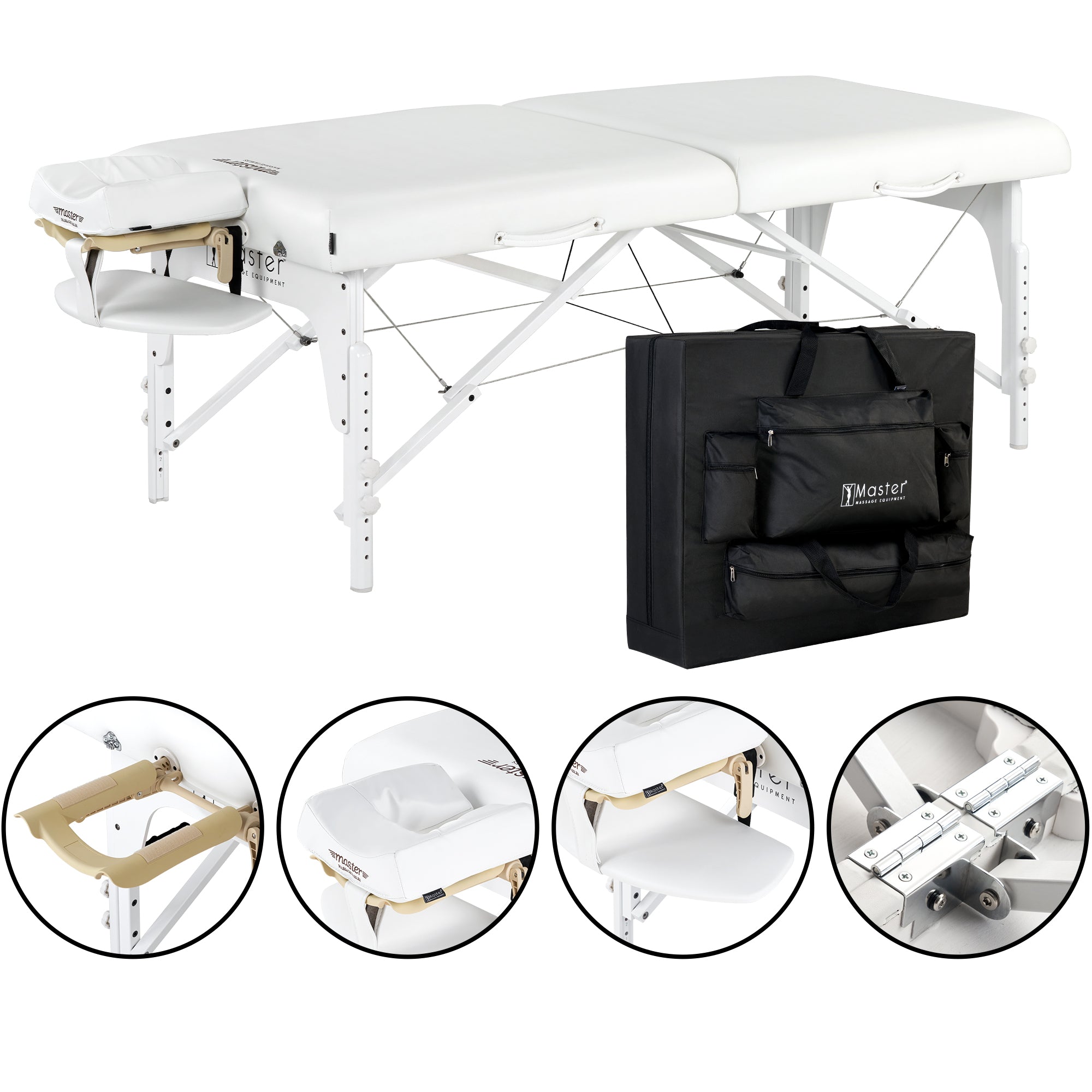 Master Massage 31" Extra Wide Montclair Pro Memory Foam Portable Massage Table Package with Reiki