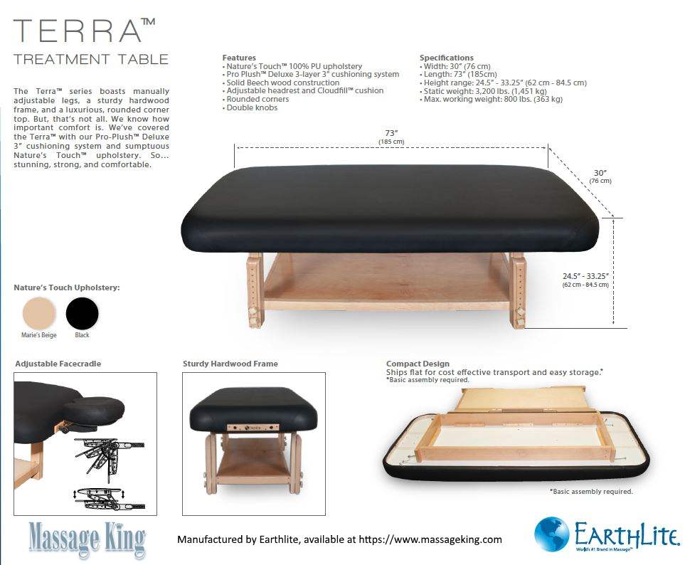 Terra Stationary Treatment Table - Earthlite